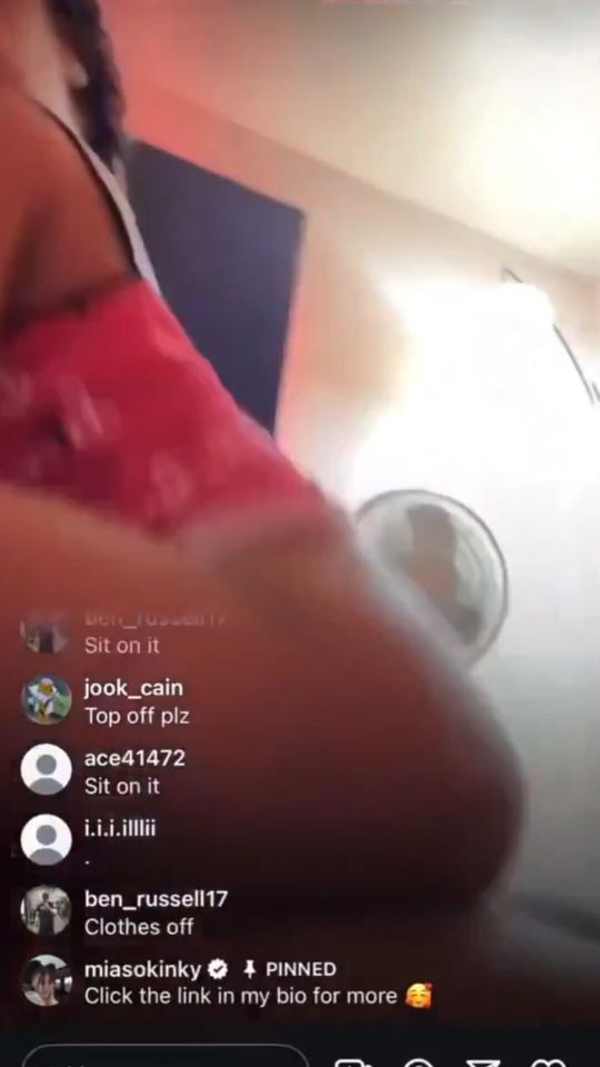 Lamia Washington Rides Her Boyfriend During Instagram Live
