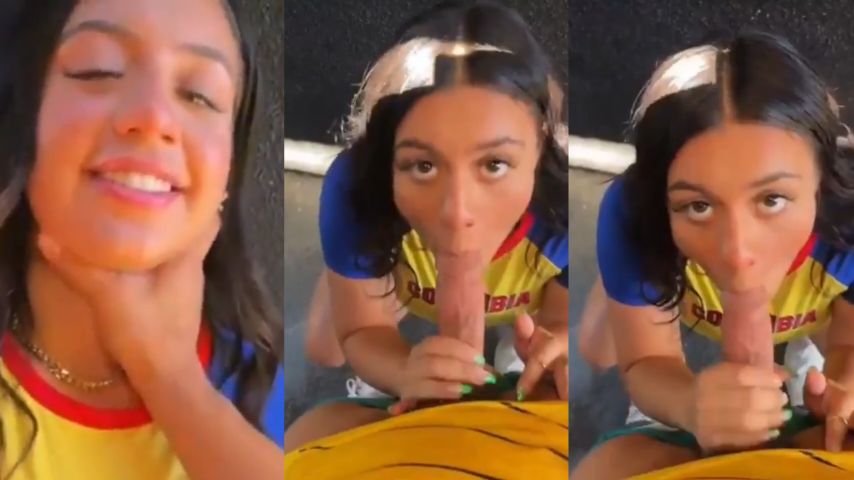 Hot Colombian Model OnlyFans Leak Roadside Blowjob