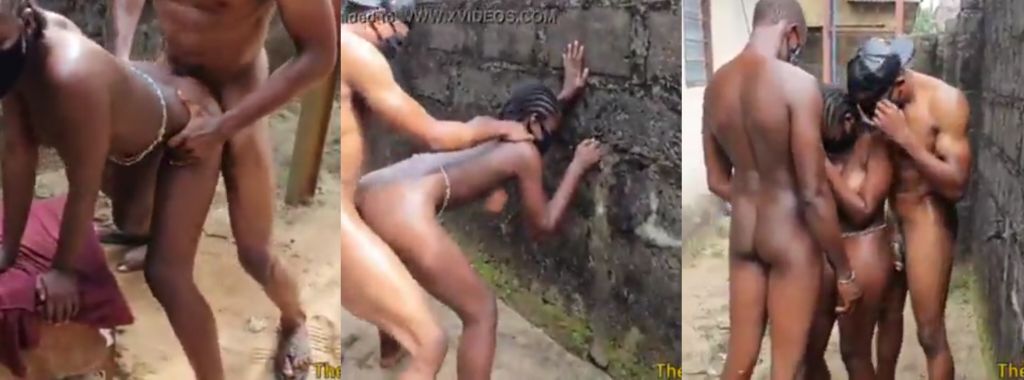 Wild BBC Ebony Milf  Landlord Daughter Outdoor 3som